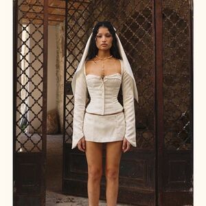 SKIRT Mirror Palais Medici Pearl mini skirt